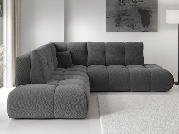 Narożnik z funkcją spania i pojemnikiem Lewy Kair Grafitowy