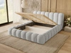 Łóżko tapicerowane z pojemnikiem i stelażem 140x200 Averia Szary
