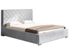Łóżko tapicerowane z pojemnikiem i stelażem 120x200 Tonale Jasnoszare