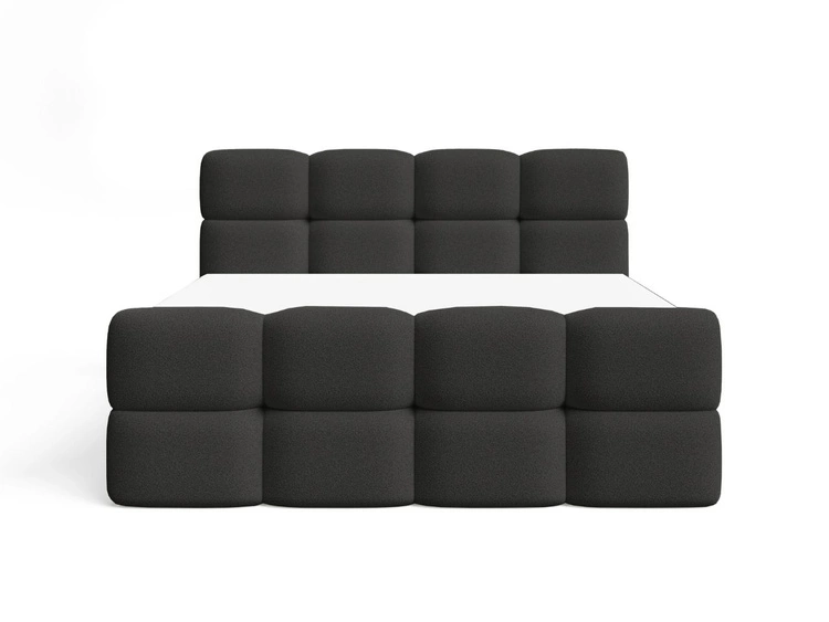 Łóżko kontynentalne z pojemnikiem na pościel 140x200 Rivon Czarne