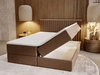 Łóżko kontynentalne z pojemnikiem na pościel 180x200 Marbella brązowe