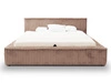 Łóżko tapicerowane z pojemnikiem i stelażem 160x200 Lago Brązowe