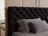 Łóżko kontynentalne z pojemnikiem na pościel 200x200 Bergamo czarne