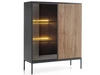 Witryna stojąca do salonu z oświetleniem LED niska Deo Dąb Wotan