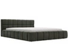 Łóżko tapicerowane z pojemnikiem i stelażem 180x200 Alicante Ciemny szary