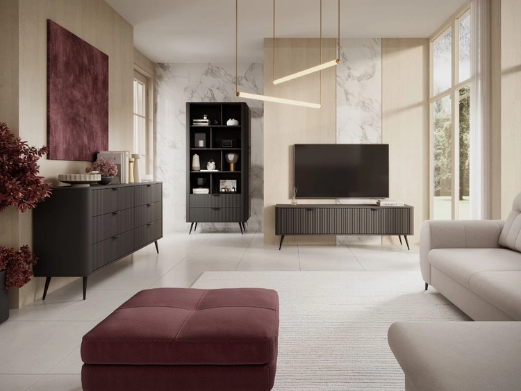 Komoda z 6 szufladami Latina Czarna