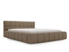 Łóżko tapicerowane z pojemnikiem i stelażem 120x200 Alicante Brązowe
