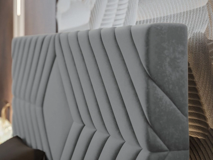 Łóżko tapicerowane z pojemnikiem i stelażem 120x200 Loris Różowe