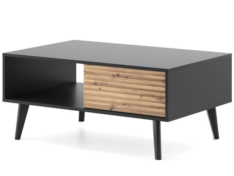 Stolik kawowy z szufladą Astro Czarny