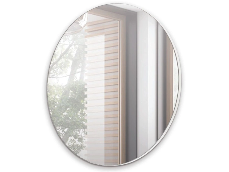 Lustro okrągłe wiszące Nusco z białą ramą