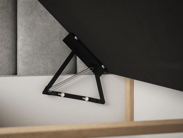 Łóżko kontynentalne z pojemnikiem na pościel 140x200 Cascada zielone