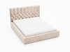 Łóżko tapicerowane z pojemnikiem i stelażem 200x200 cm Roma Beżowe