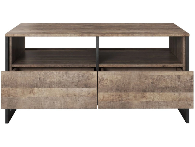 Stolik kawowy z szufladami Denis Dąb Sand Grande, Matera