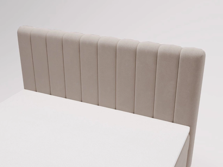 Łóżko kontynentalne z pojemnikiem na pościel 180x200 Primavera Beżowe