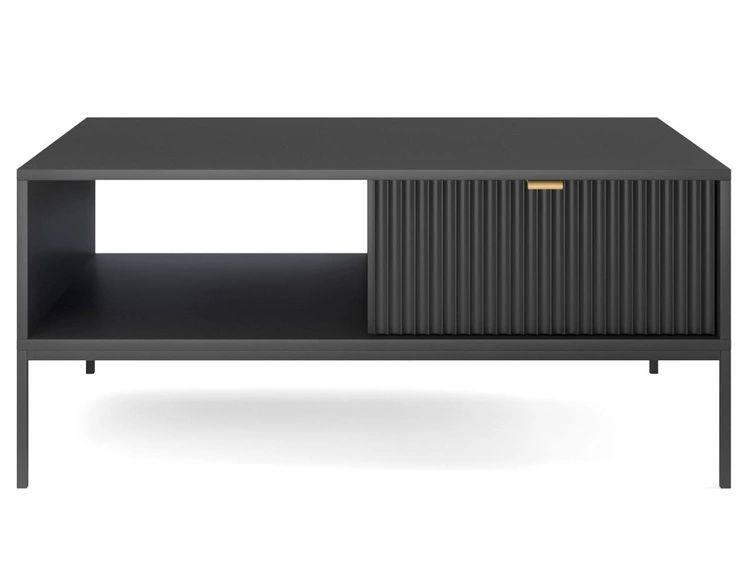 Stolik kawowy industrialny nowoczesny Amber Czarny