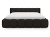Łóżko tapicerowane z pojemnikiem i stelażem 140x200 Cloud Low czarne