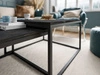 Stolik kawowy na czarnym metalowym stelażu Asumi Czarny 36x42