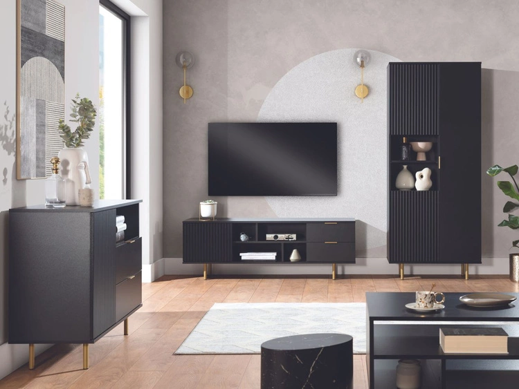 Regał z drzwiczkami Ankara Czarny