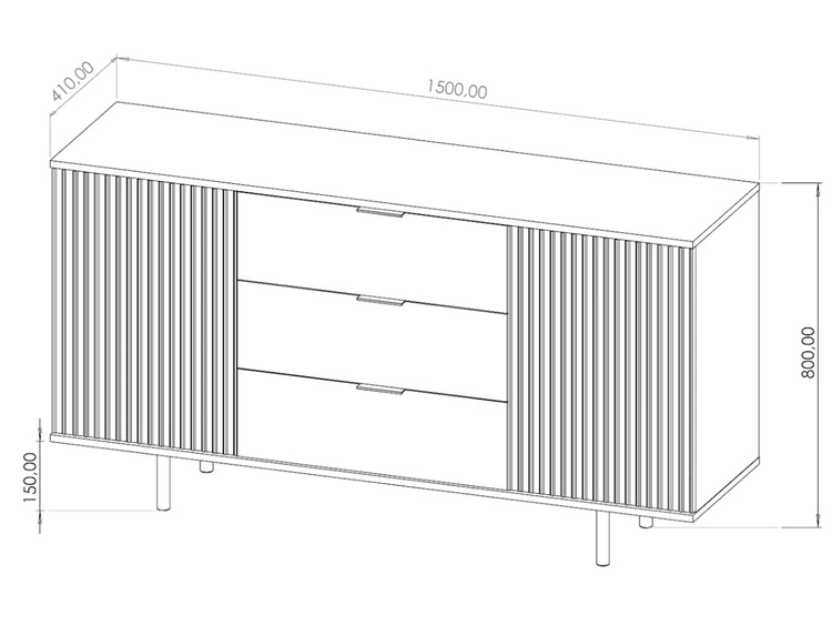Komoda z drzwiami i szufladami Ankara Beżowa