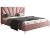 Łóżko tapicerowane ze stelażem 180x200 Fuzi różowe