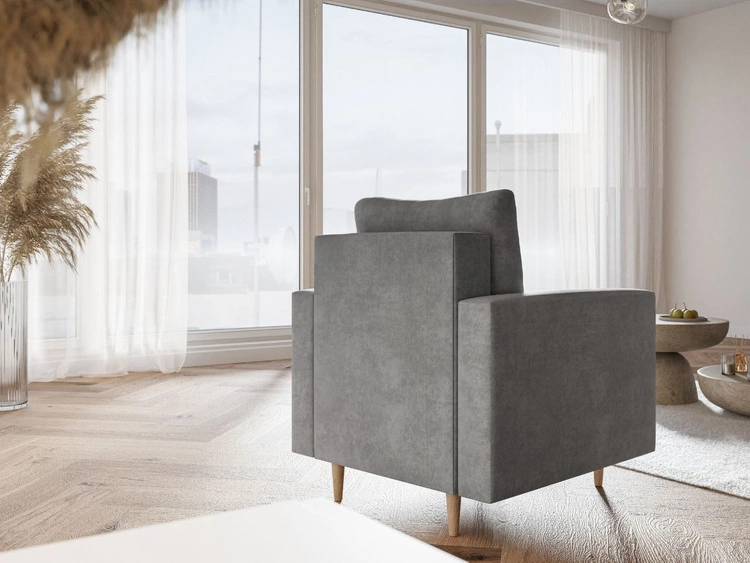 Fotel do salonu Castelo granatowy