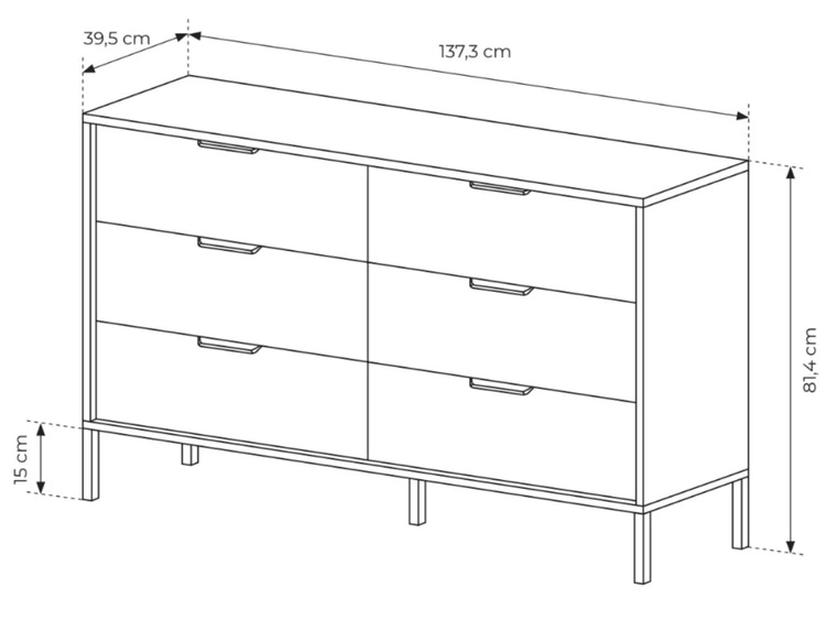 Zestaw mebli do sypialni Montreal Brązowy, Czarny