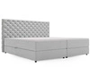 Łóżko kontynentalne z pojemnikiem na pościel 180x200 Bergamo jasnoszare