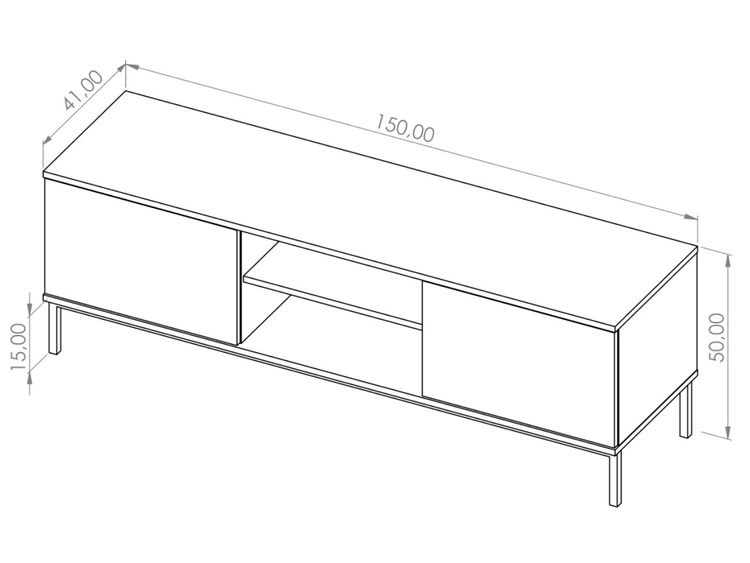 Szafka pod telewizor z drzwiczkami Soroko Hikora