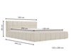 Łóżko tapicerowane z pojemnikiem i stelażem 120x200 Alicante Jasny szary