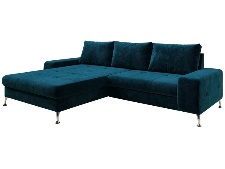 Narożnik L Lewy z funkcją spania i pojemnikiem Tonny Ciemny niebieski