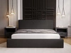 Łóżko tapicerowane z pojemnikiem i stelażem 200x200 Monaco Ciemnoszare