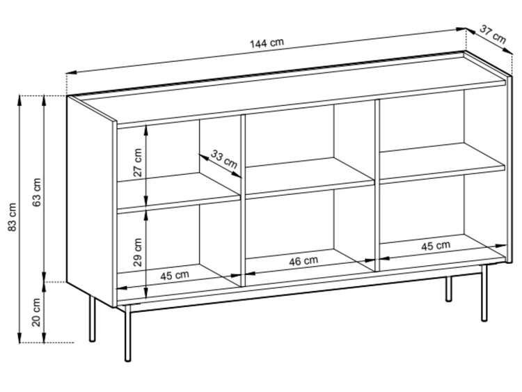 Komoda z drzwiami Casino Kaszmir