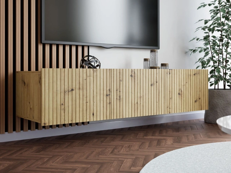 Szafka pod telewizor z drzwiczkami Kioto Dąb Artisan