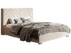 Łóżko tapicerowane z pojemnikiem i stelażem 140x200 Toreto Beżowe