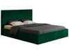 Łóżko tapicerowane z pojemnikiem i stelażem 160x200 Loris Zielone