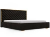 Łóżko tapicerowane z pojemnikiem i stelażem 160x200 Bonito Czarny