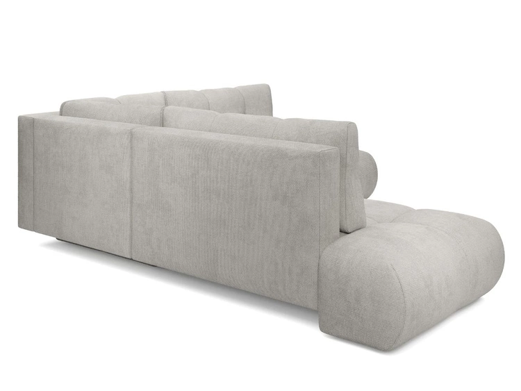 Narożnik z funkcją spania i pojemnikiem Lewy Kair Jasnoszary