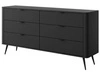 Komoda z 6 szufladami Latina Czarna