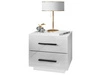 Stolik nocny z dwoma szufladami Nuveo Lux Biały Połysk