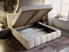 Łóżko tapicerowane z pojemnikiem i stelażem 160x200 Cloud Beżowy