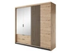 Szafa trzydrzwiowa z lustrem Turia Dąb Artisan i Antracyt