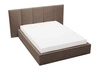 Łóżko tapicerowane z pojemnikiem i stelażem 160x200 cm Lizbona Brązowe