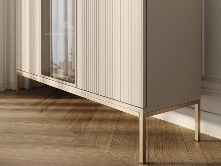 Komoda z drzwiami i oświetleniem LED Deo Kaszmirowa