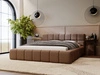 Łóżko tapicerowane z pojemnikiem i stelażem 120x200 Alicante Brązowy