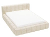 Łóżko tapicerowane z pojemnikiem na pościel 140x200 Ibiza Beżowe