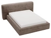 Łóżko tapicerowane z pojemnikiem i stelażem 180x200 cm Monza Brązowe