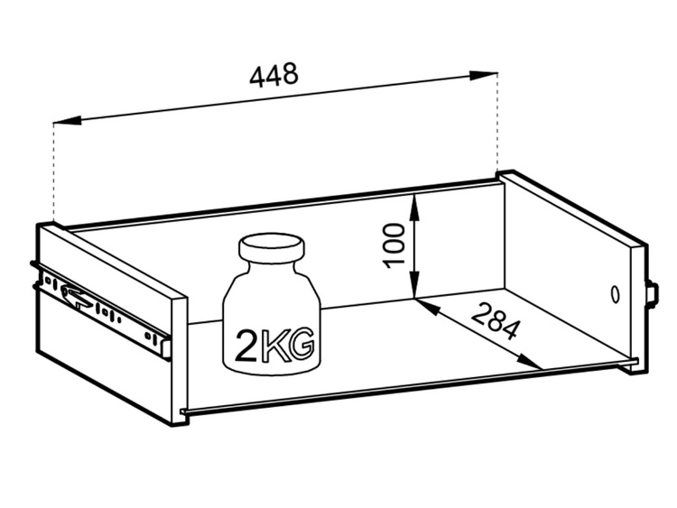 Komoda z drzwiami i szufladami 106 cm Modena Beż Piskowy