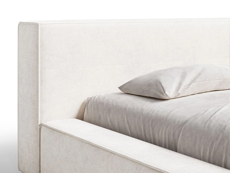 Łóżko tapicerowane z pojemnikiem i stelażem 180x200 Mali Kremowe