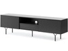 Szafka pod telewizor z szufladą i drzwiczkami Ravi Czarna
