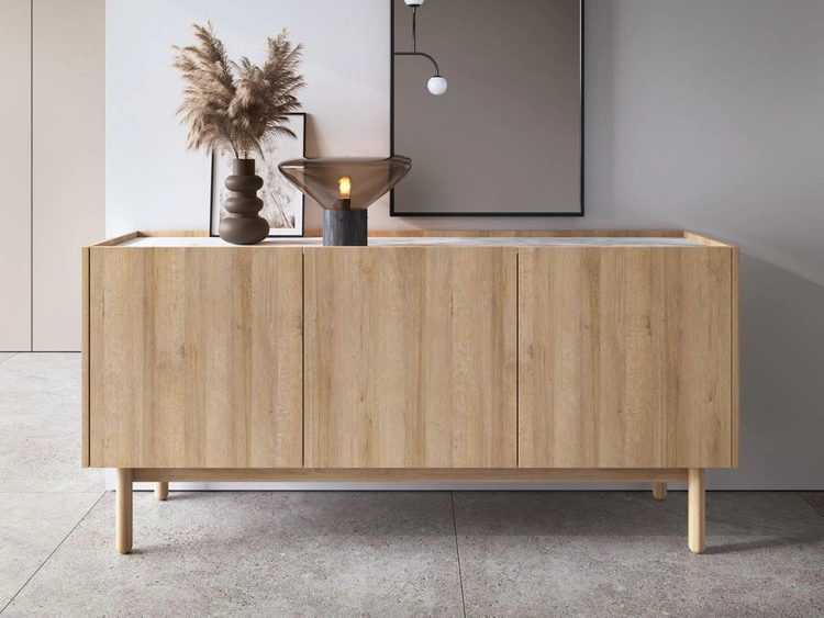 Komoda z drzwiami niska Braha Dąb Riviera